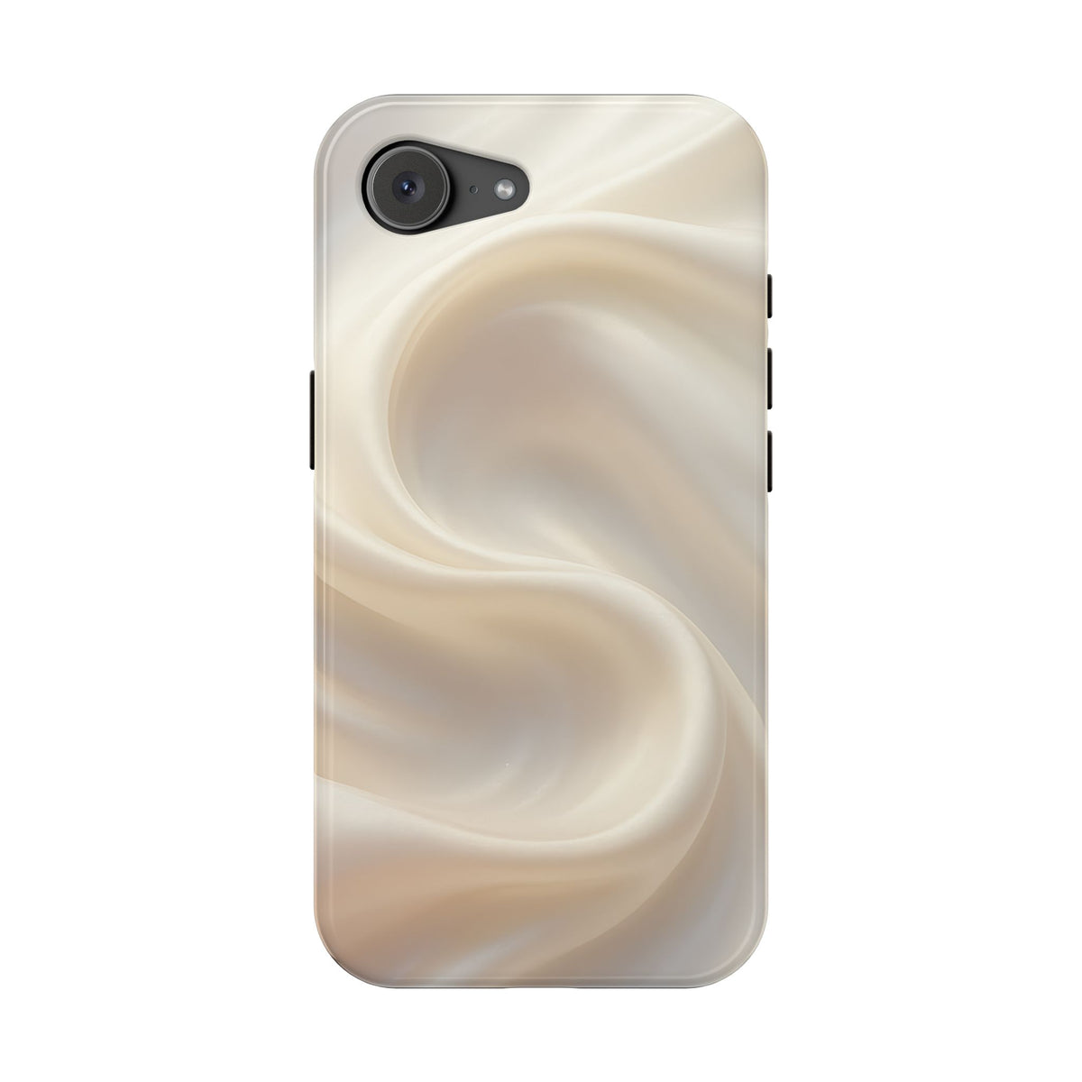 Champagne Satin protective phone case for iPhone 17e, glossy finish