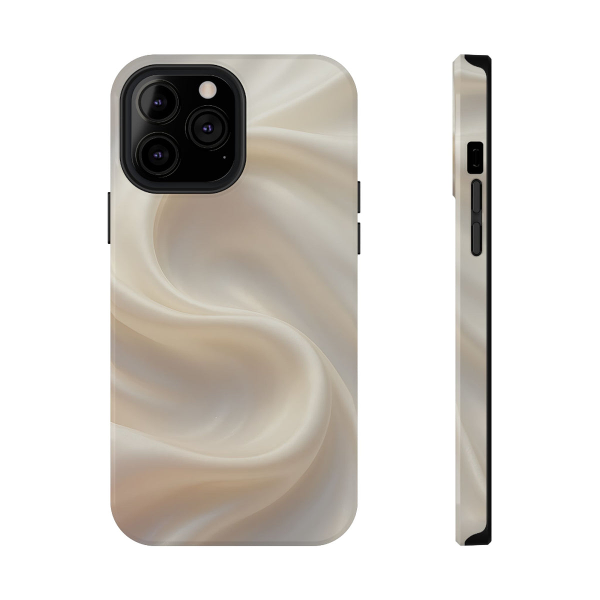 Champagne Satin protective phone case for iPhone 13 Pro Max, glossy finish