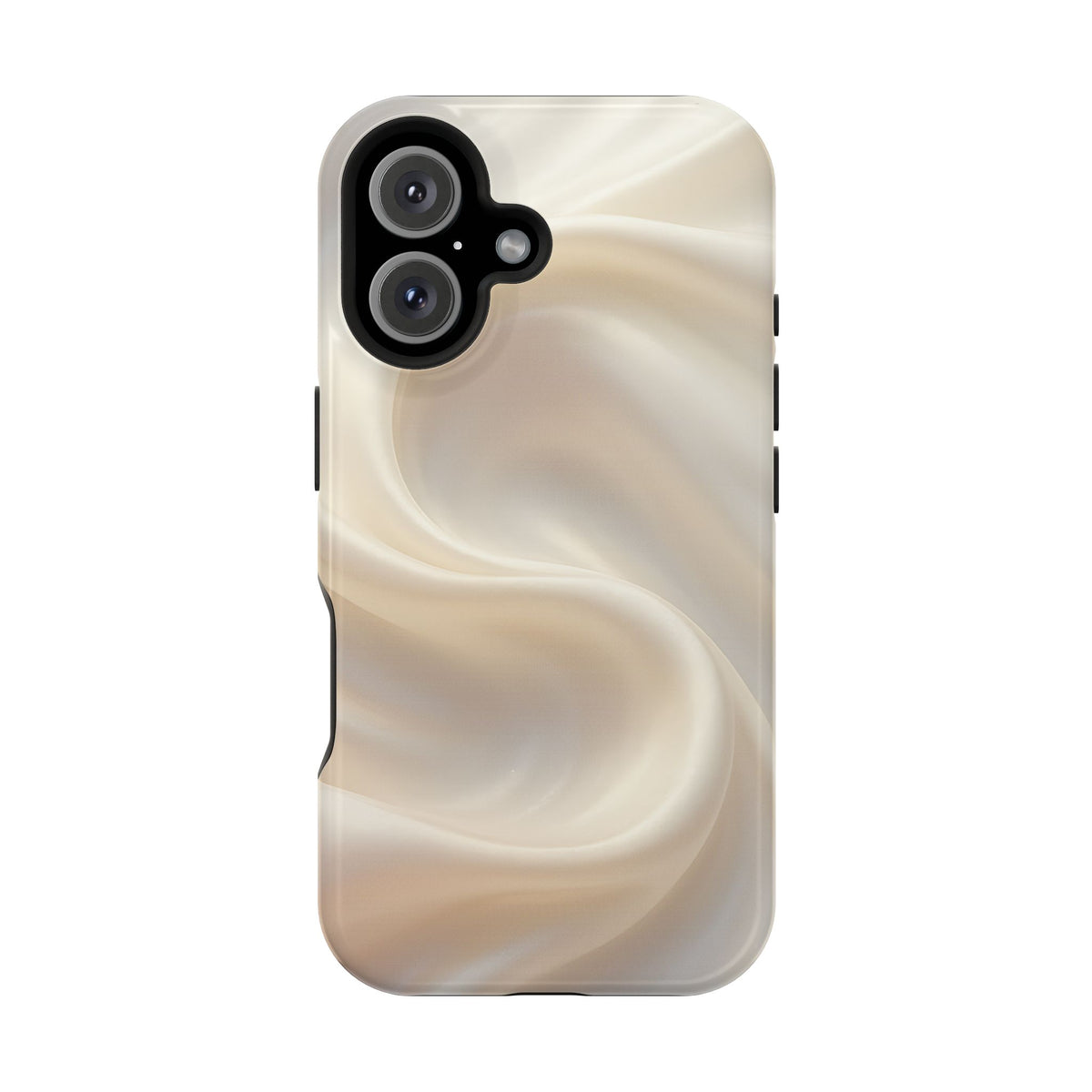 Champagne Satin MagSafe case for iPhone 16, glossy finish