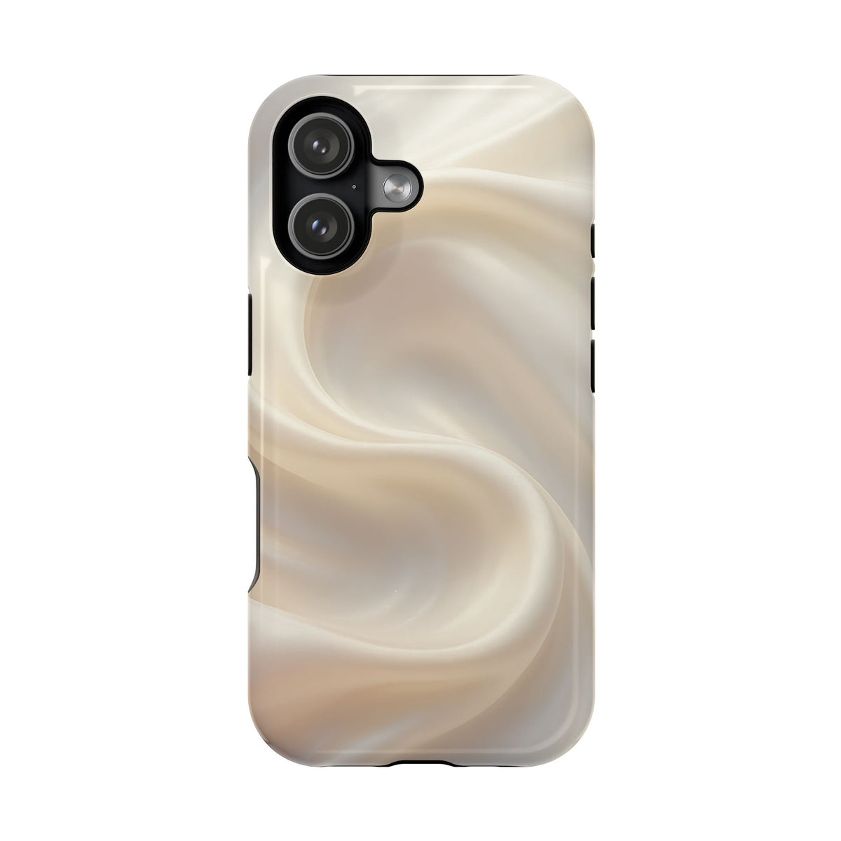 Champagne Satin MagSafe case for iPhone 17, glossy finish
