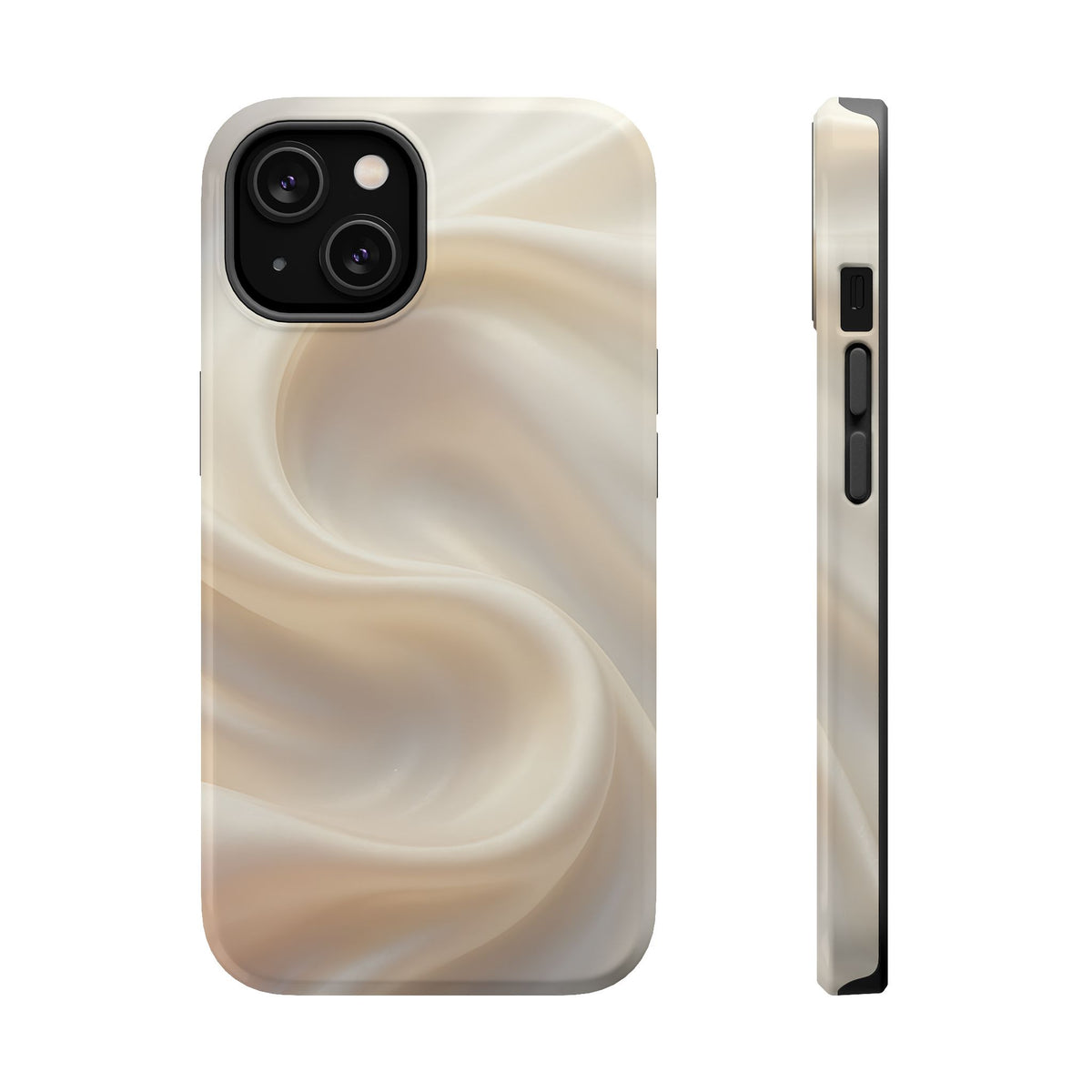Champagne Satin MagSafe case for iPhone 14, glossy finish