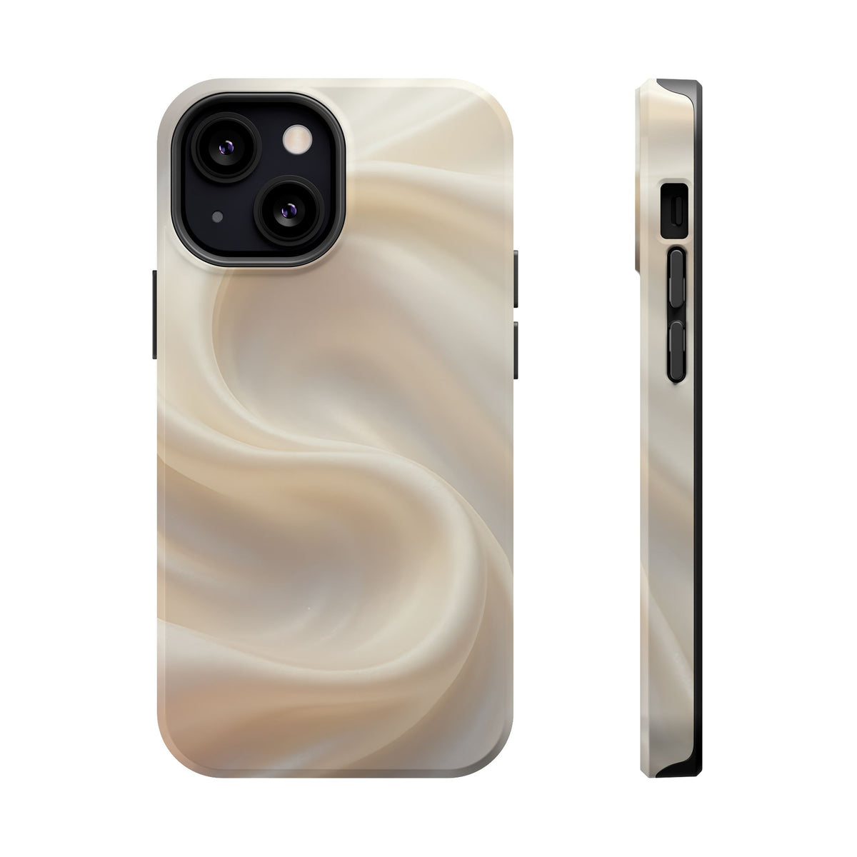 Champagne Satin MagSafe case for iPhone 13 Mini, glossy finish