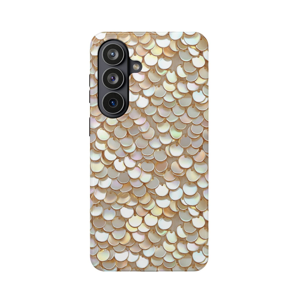 Champagne Sequin protective phone case for Samsung Galaxy S26 Plus, glossy finish