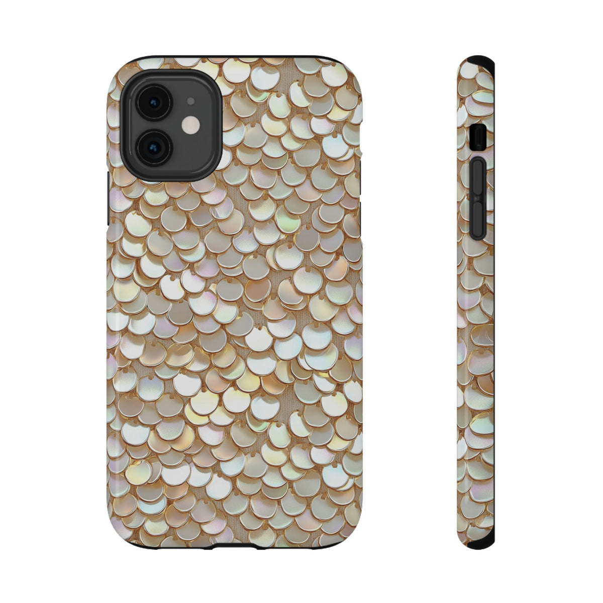 Champagne Sequin protective phone case for iPhone 11, glossy finish