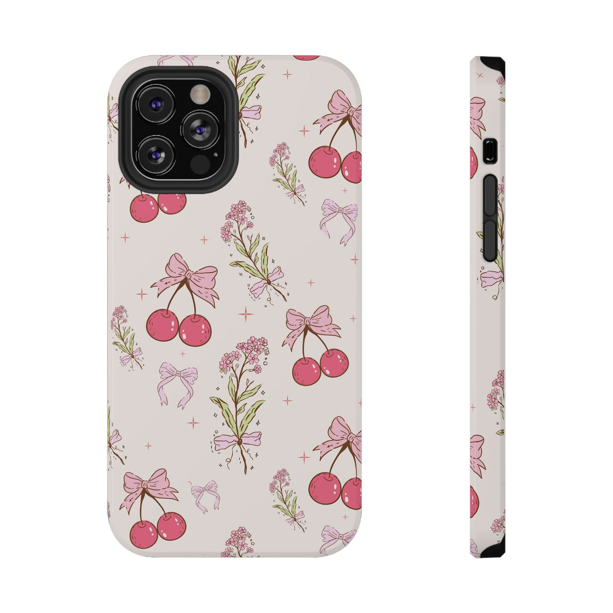 Cherry Bouquet protective phone case for iPhone 12 Pro, glossy finish