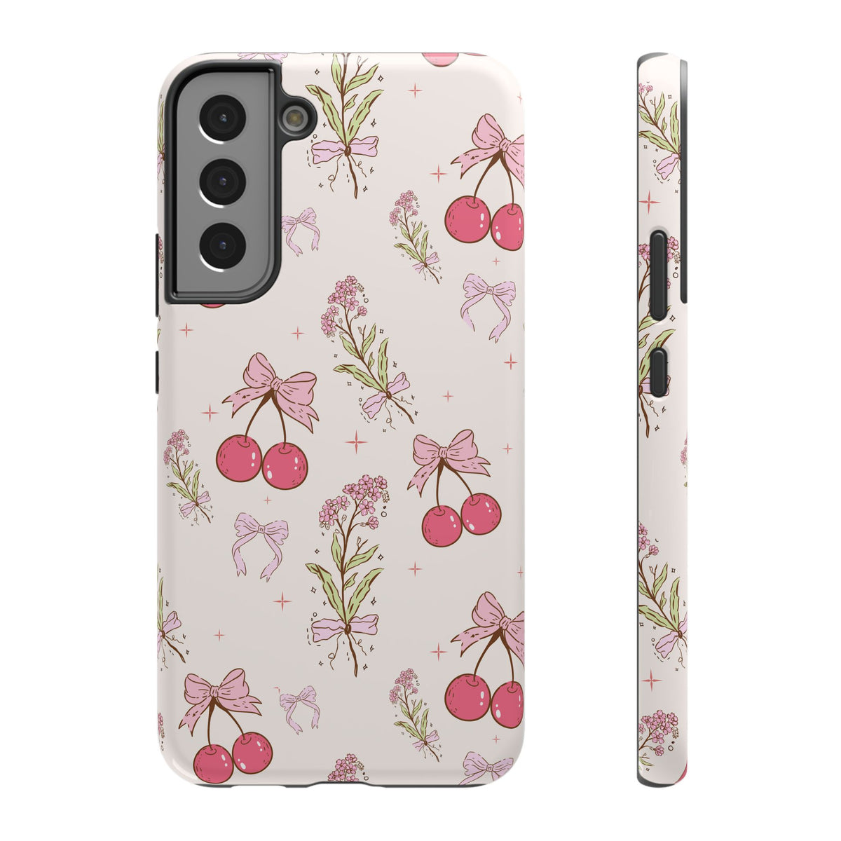 Cherry Bouquet protective phone case for Samsung Galaxy S22 Plus, glossy finish