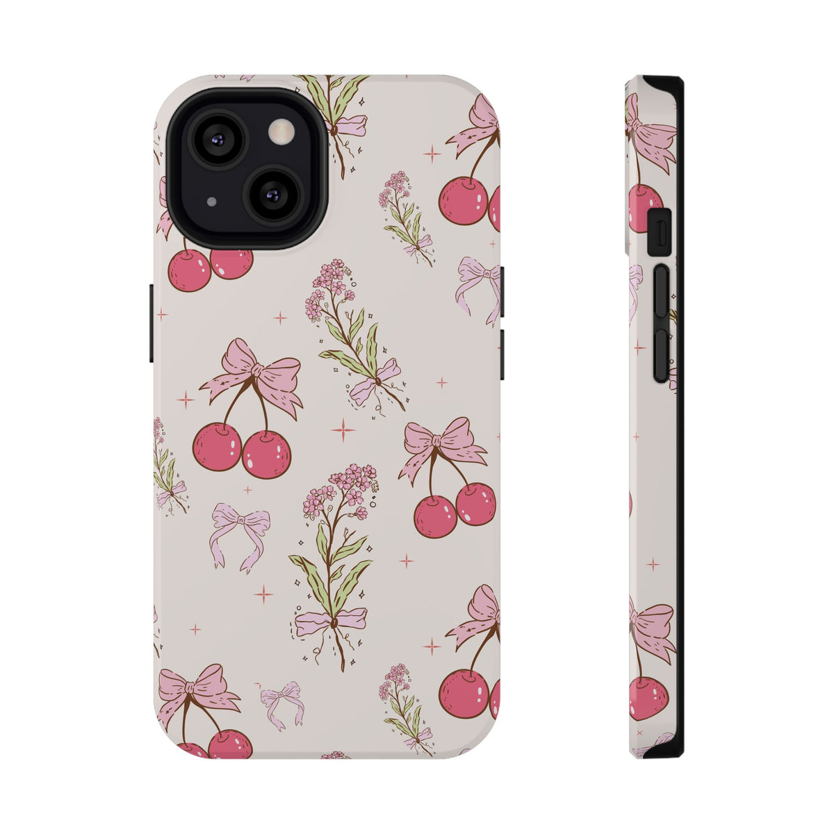 Cherry Bouquet protective phone case for iPhone 13, glossy finish
