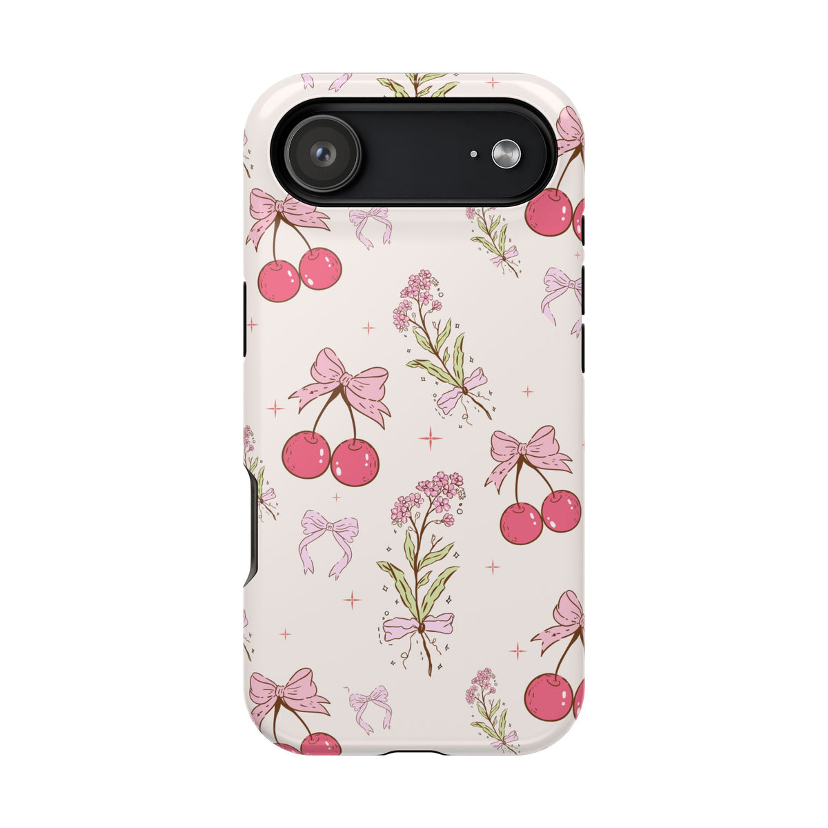 Cherry Bouquet protective phone case for iPhone 17 Air, glossy finish