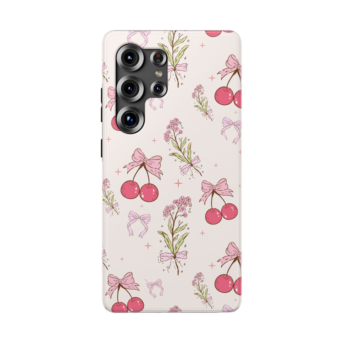 Cherry Bouquet protective phone case for Samsung Galaxy S25 Ultra, glossy finish