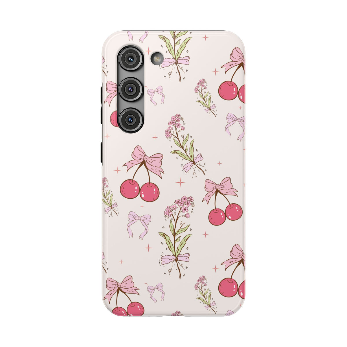 Cherry Bouquet protective phone case for Samsung Galaxy S23, glossy finish