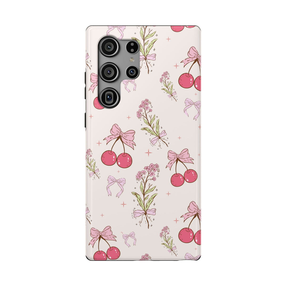 Cherry Bouquet protective phone case for Samsung Galaxy S23 Ultra, glossy finish