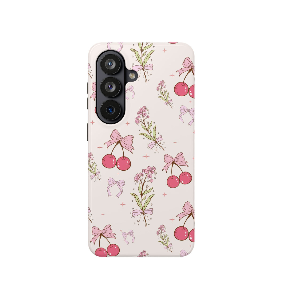 Cherry Bouquet protective phone case for Samsung Galaxy S26, glossy finish
