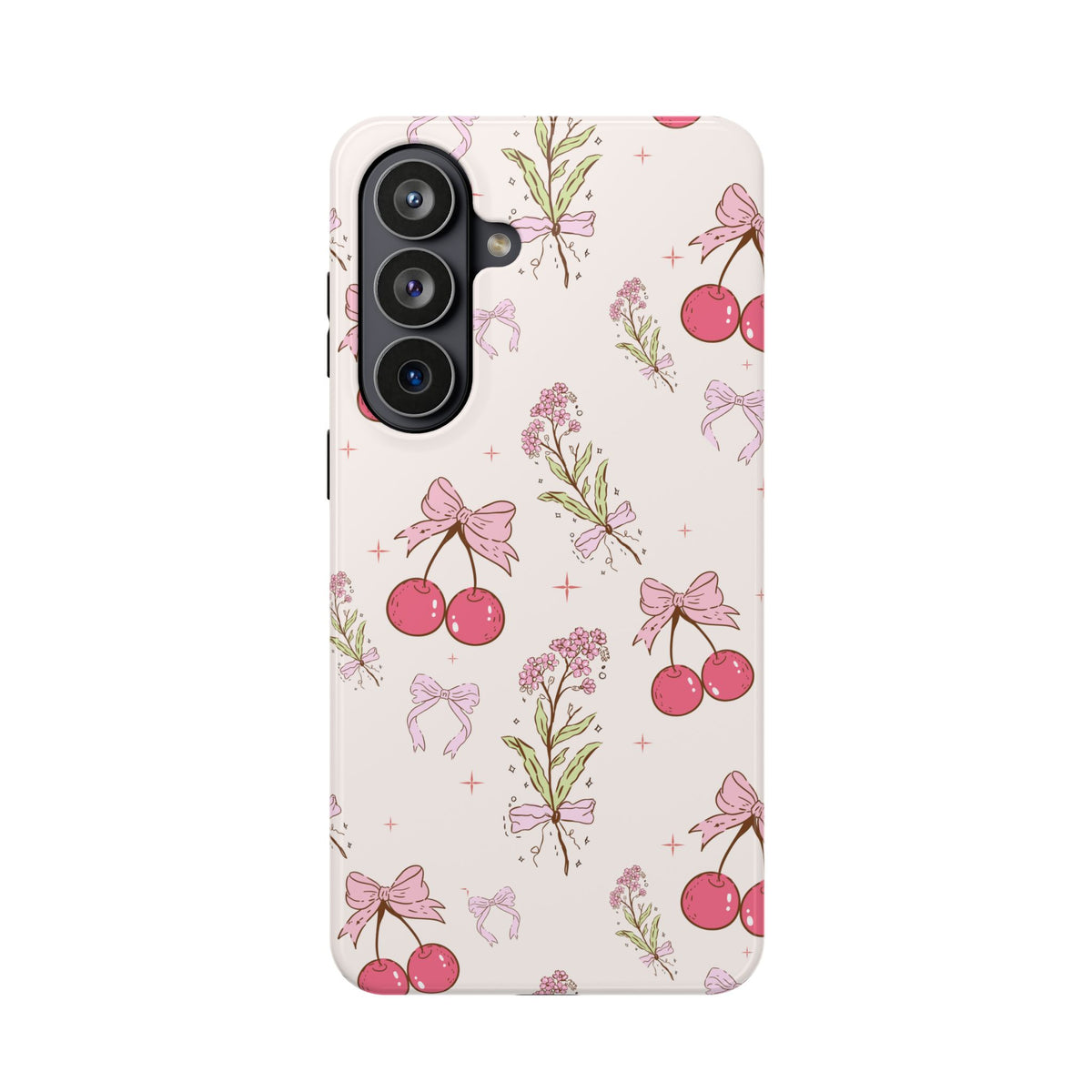 Cherry Bouquet protective phone case for Samsung Galaxy S26 Plus, glossy finish