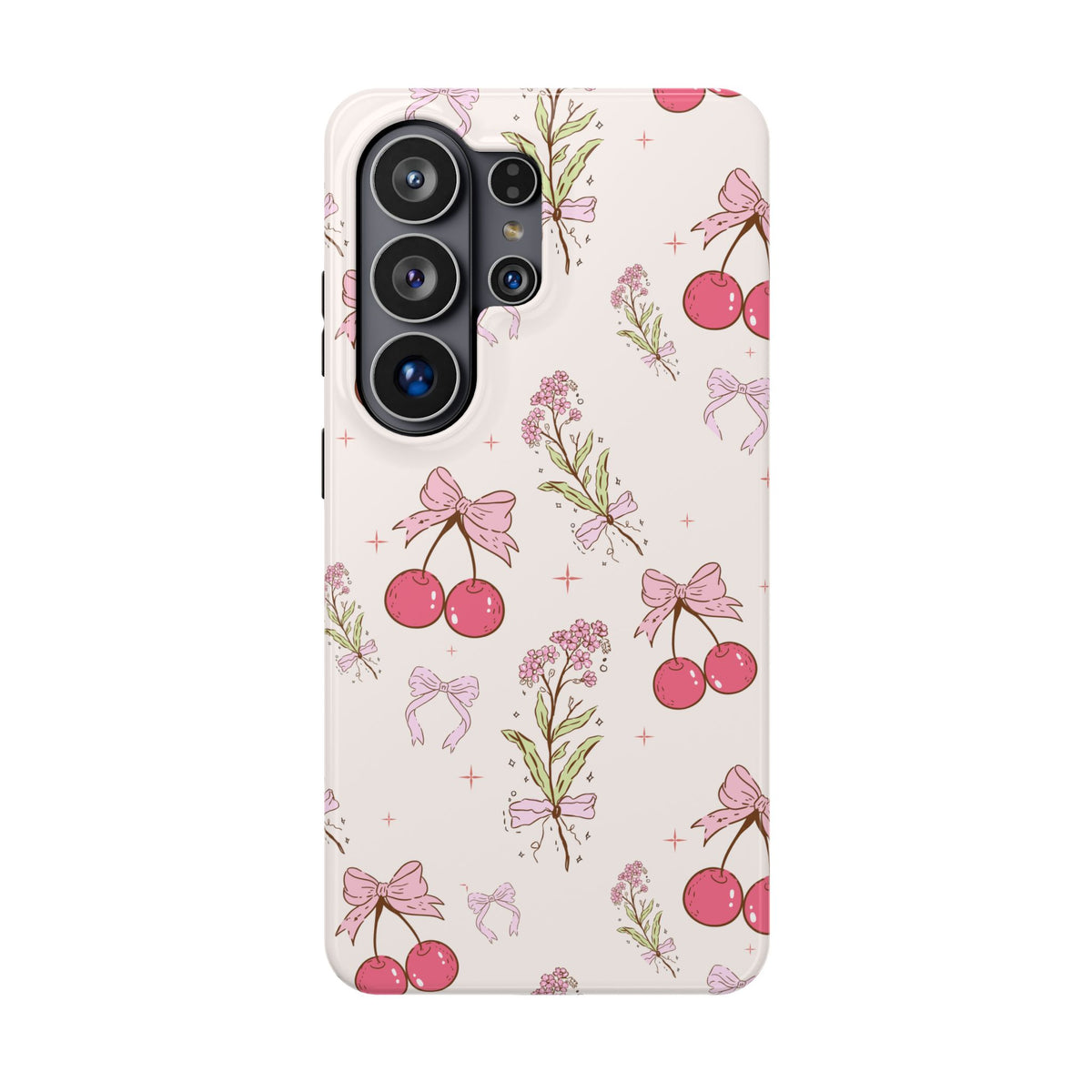 Cherry Bouquet protective phone case for Samsung Galaxy S26 Ultra, glossy finish