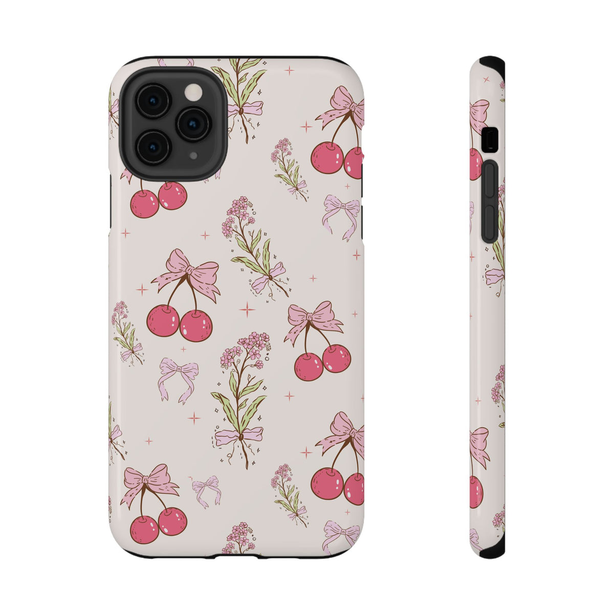 Cherry Bouquet protective phone case for iPhone 11 Pro Max, glossy finish