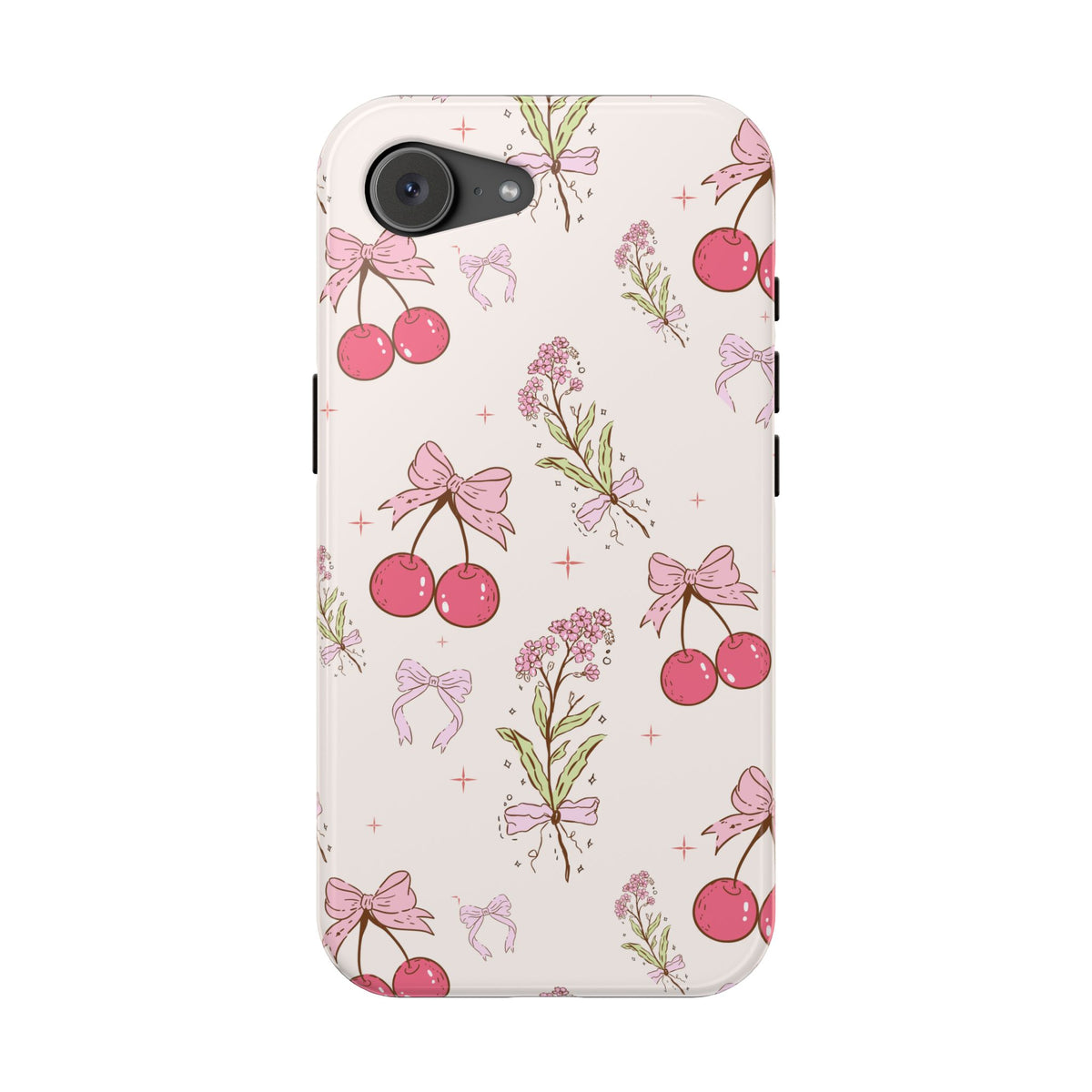 Cherry Bouquet MagSafe case for iPhone 16e, matte finish