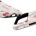Cherry Bouquet MagSafe case, close-up at an angle