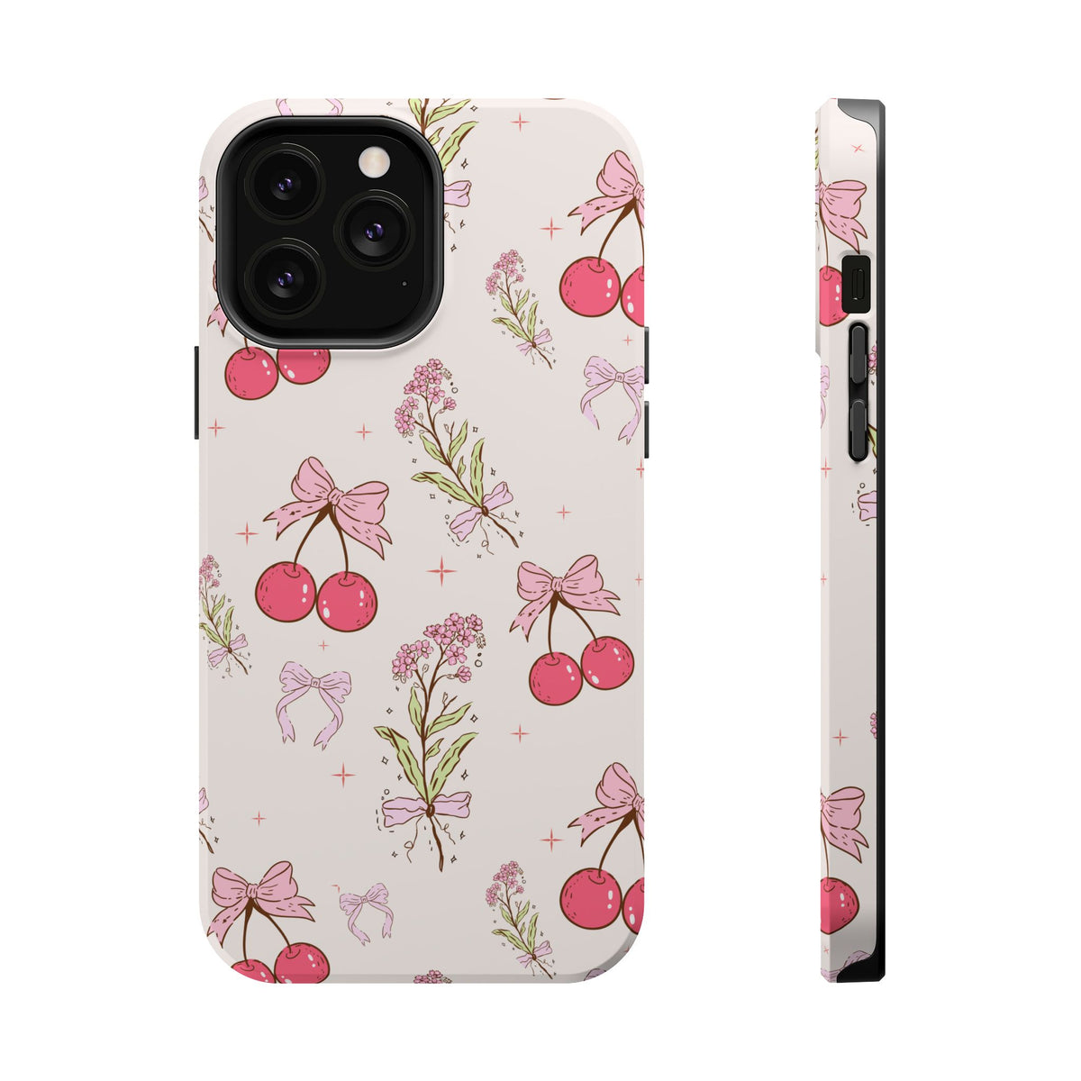 Cherry Bouquet MagSafe case for iPhone 13 Pro Max, glossy finish