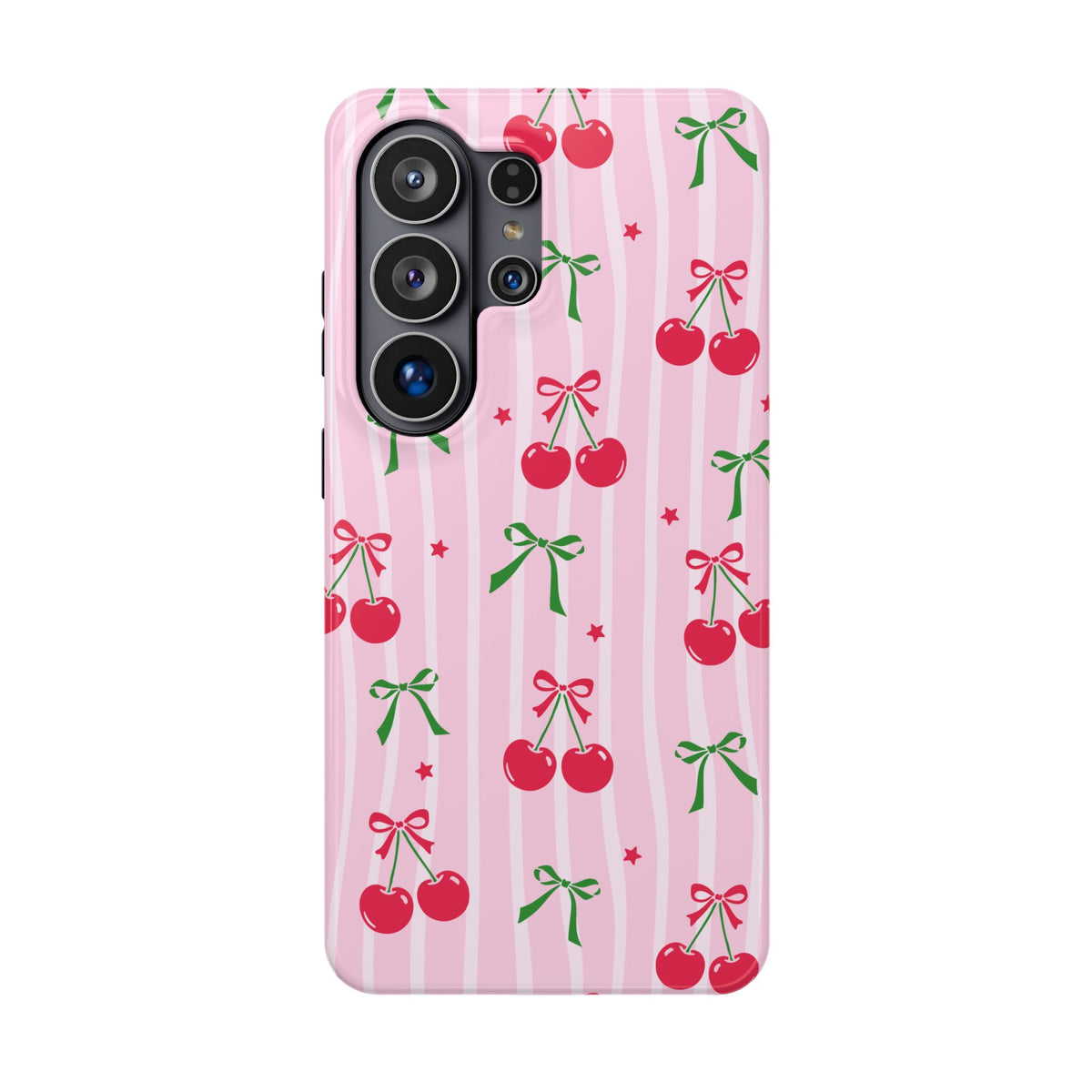 Cherry Bow protective phone case for Samsung Galaxy S26 Ultra, glossy finish