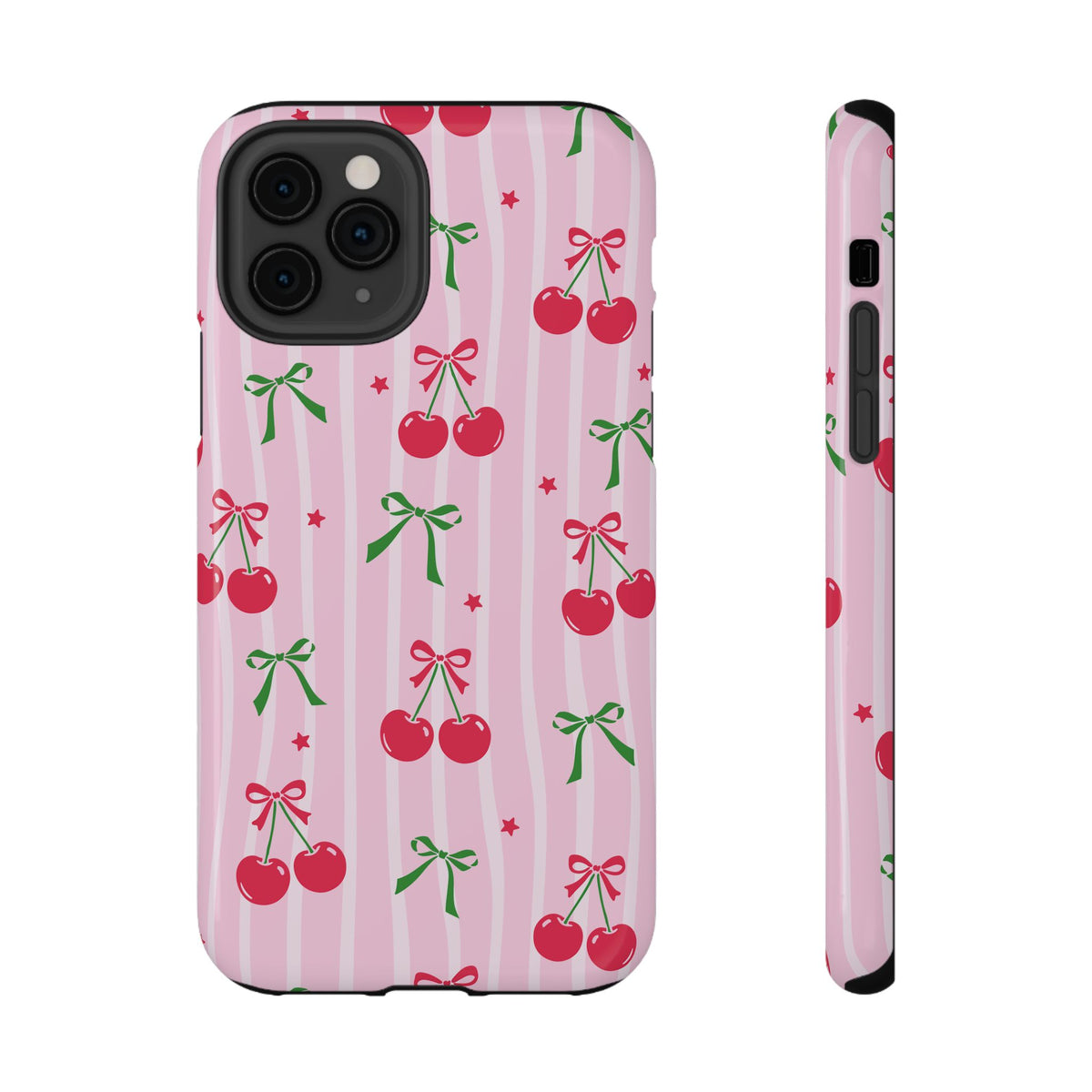Cherry Bow protective phone case for iPhone 11 Pro, glossy finish