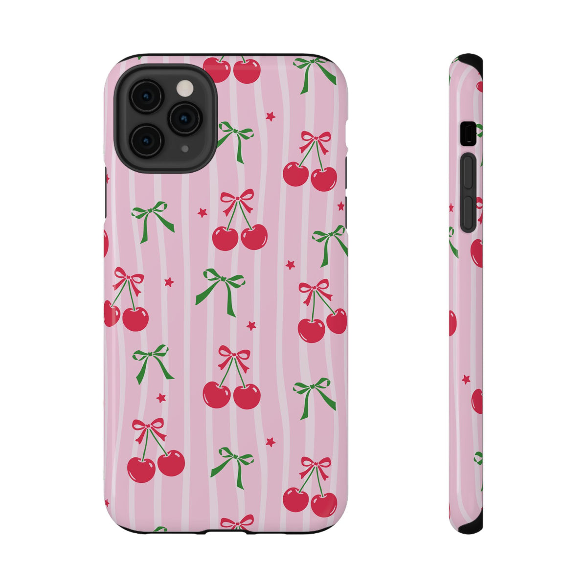 Cherry Bow protective phone case for iPhone 11 Pro Max, glossy finish