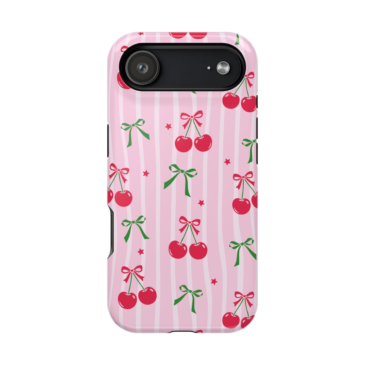 Cherry Bow MagSafe case for iPhone 17 Air, glossy finish