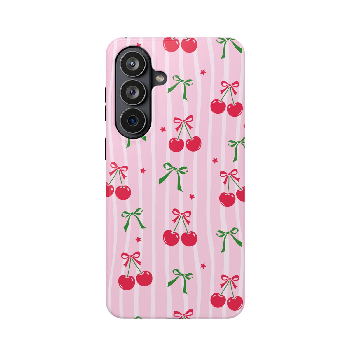 Cherry Bow MagSafe case for Samsung Galaxy S26 Plus, glossy finish