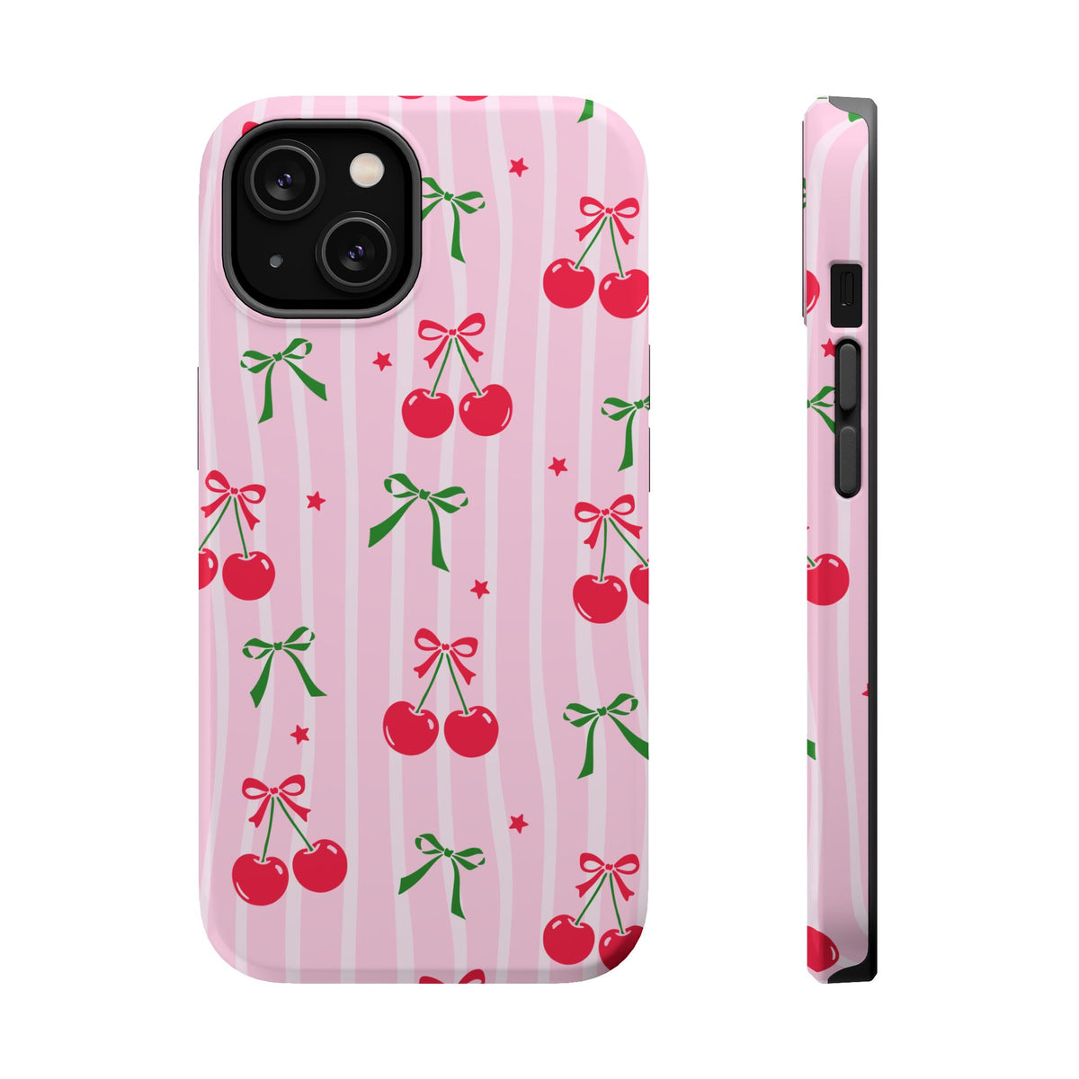 Cherry Bow MagSafe case for iPhone 14, glossy finish