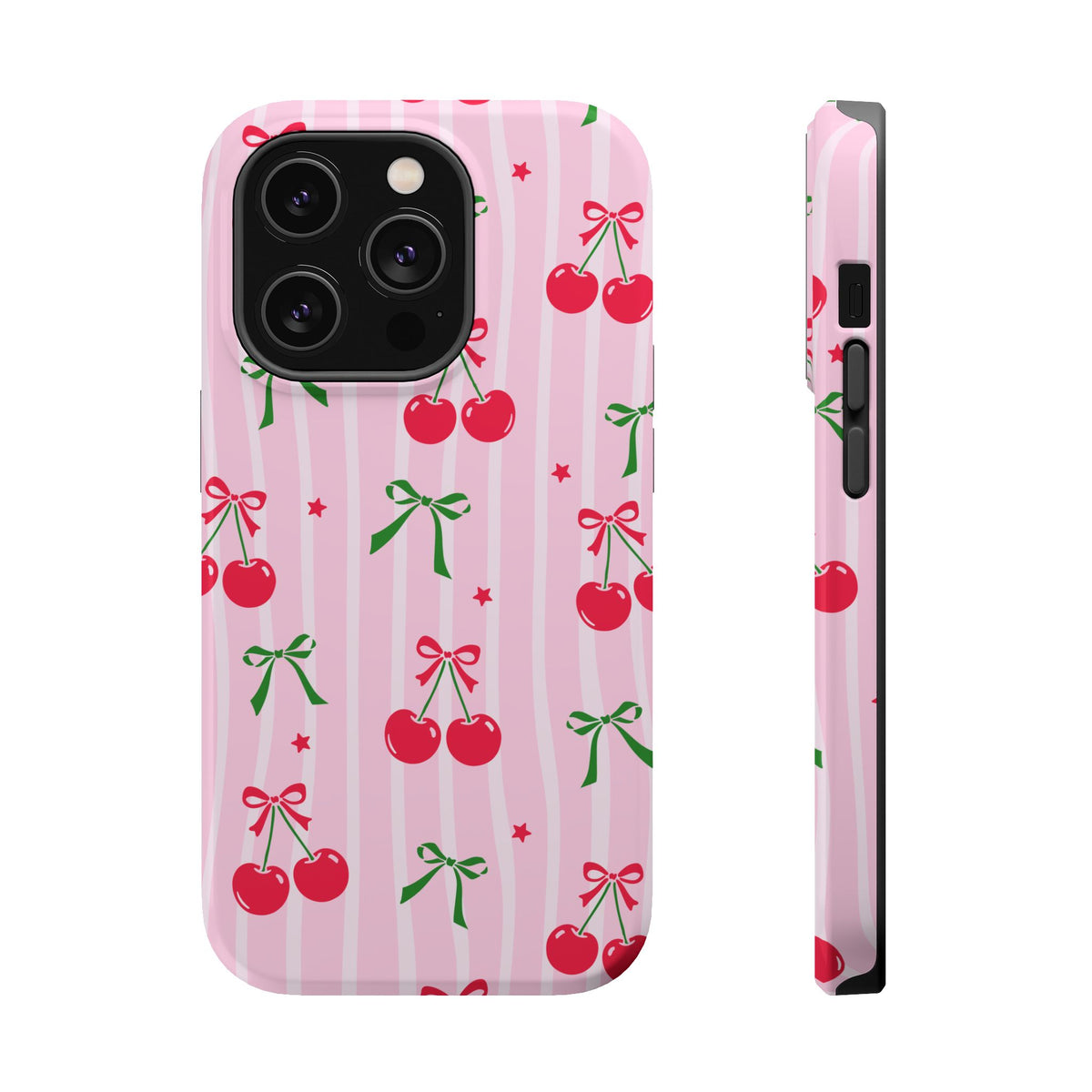 Cherry Bow MagSafe case for iPhone 14 Pro, glossy finish