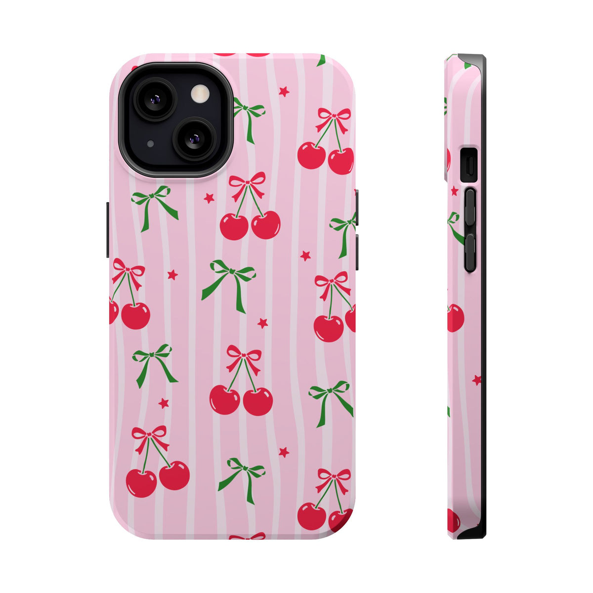 Cherry Bow MagSafe case for iPhone 13, glossy finish