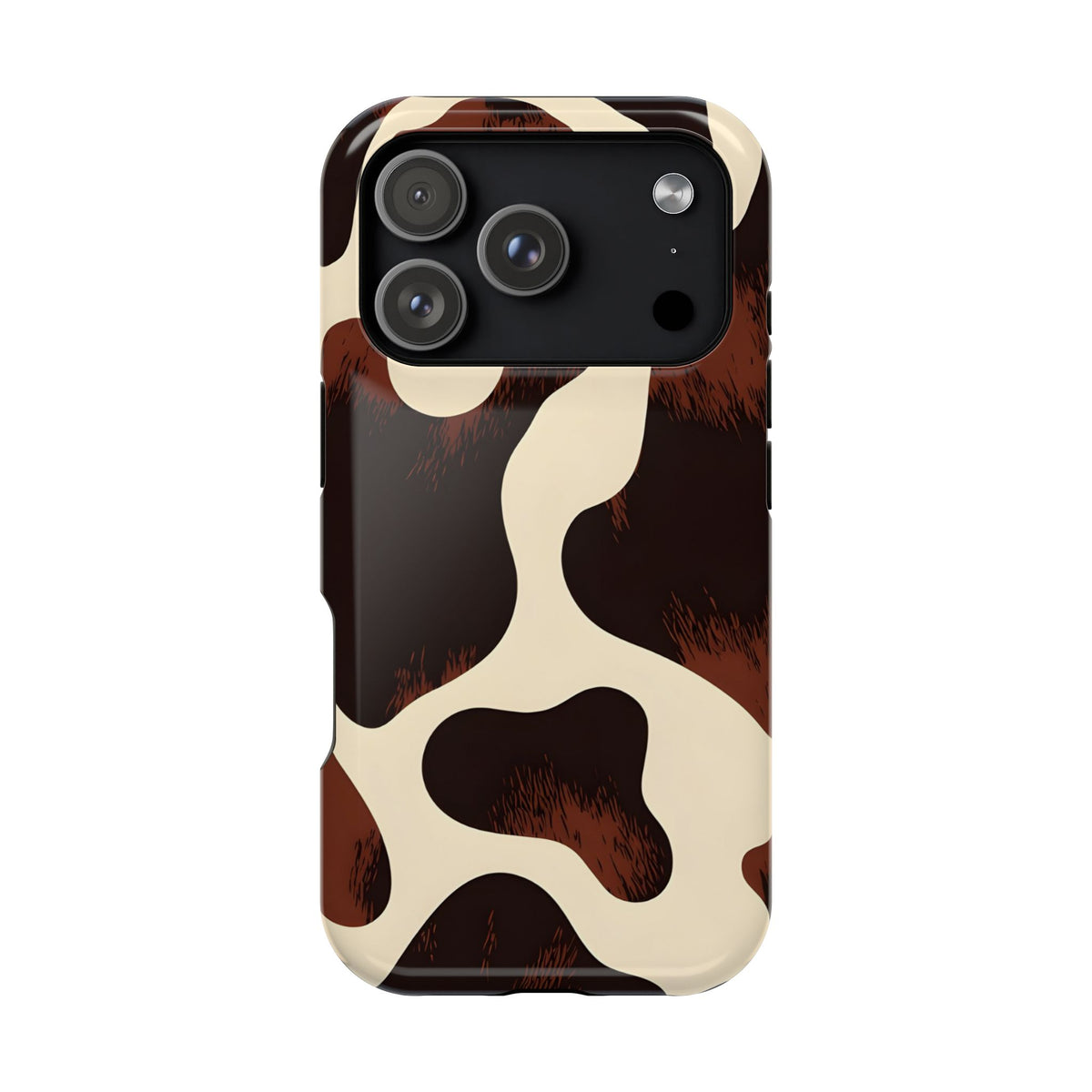 Chocolate Cow protective phone case for iPhone 18 Pro, glossy finish