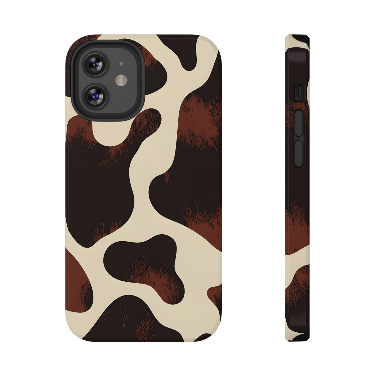 Chocolate Cow protective phone case for iPhone 12 Mini, glossy finish
