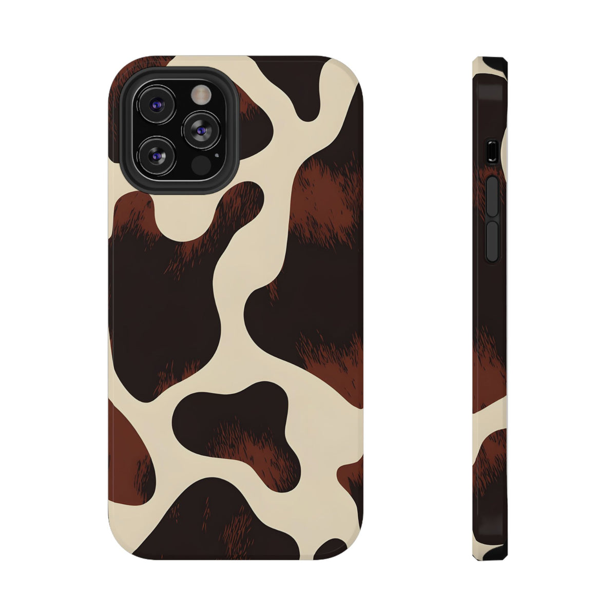 Chocolate Cow protective phone case for iPhone 12 Pro, glossy finish