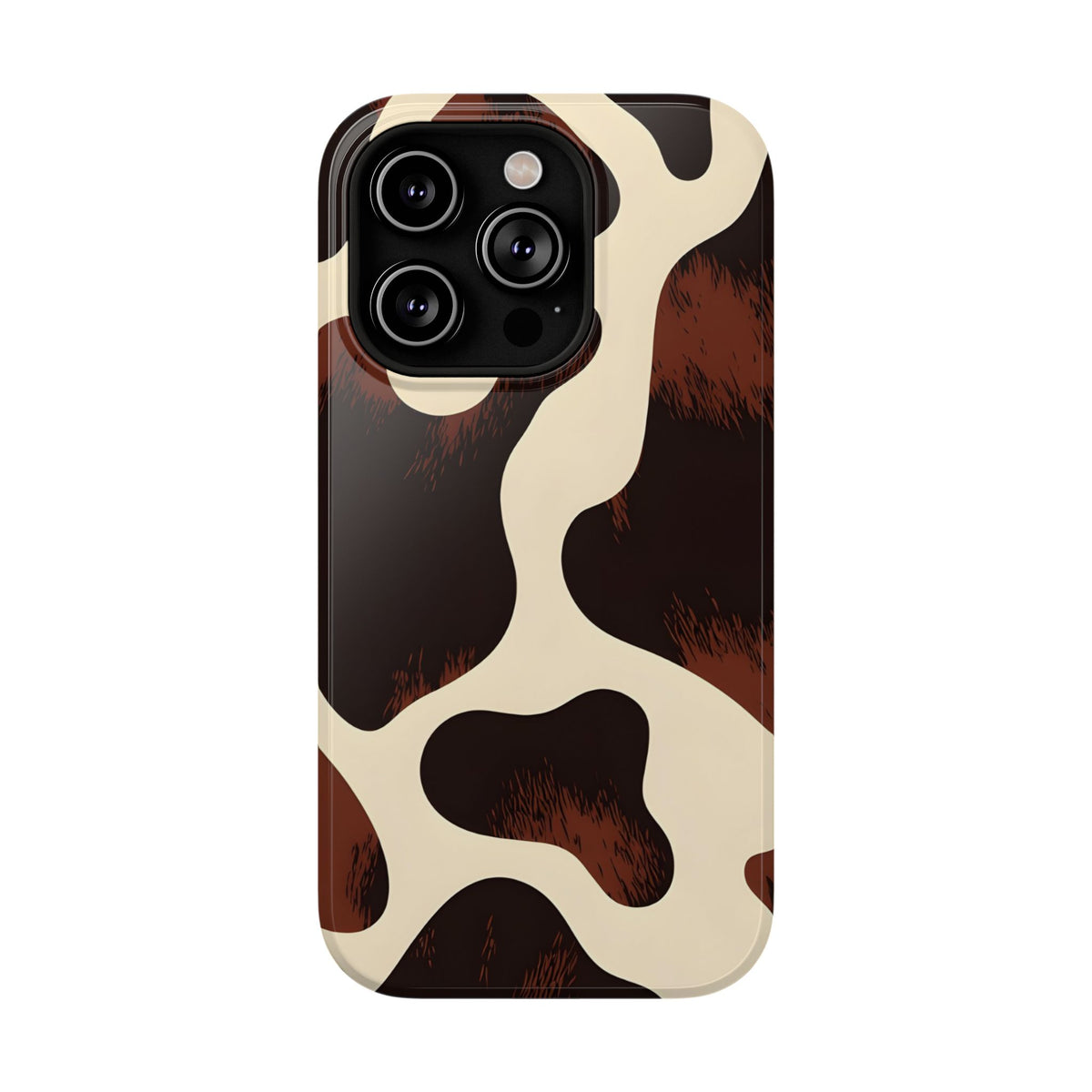 Chocolate Cow protective phone case for iPhone 14 Pro, glossy finish