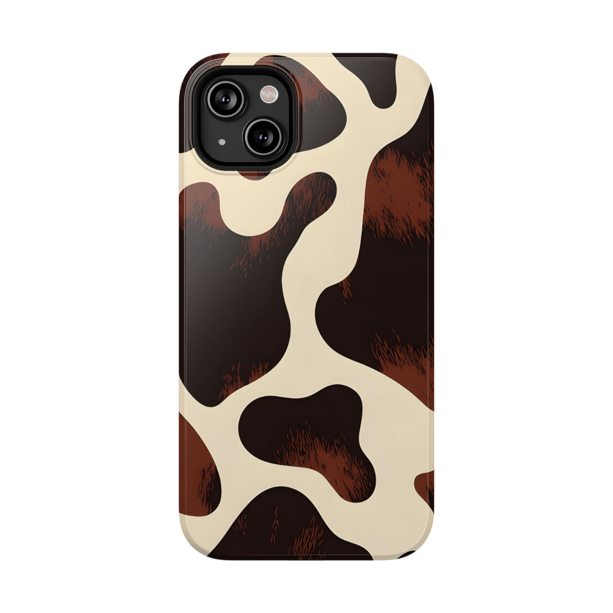 Chocolate Cow protective phone case for iPhone 14 Plus, glossy finish