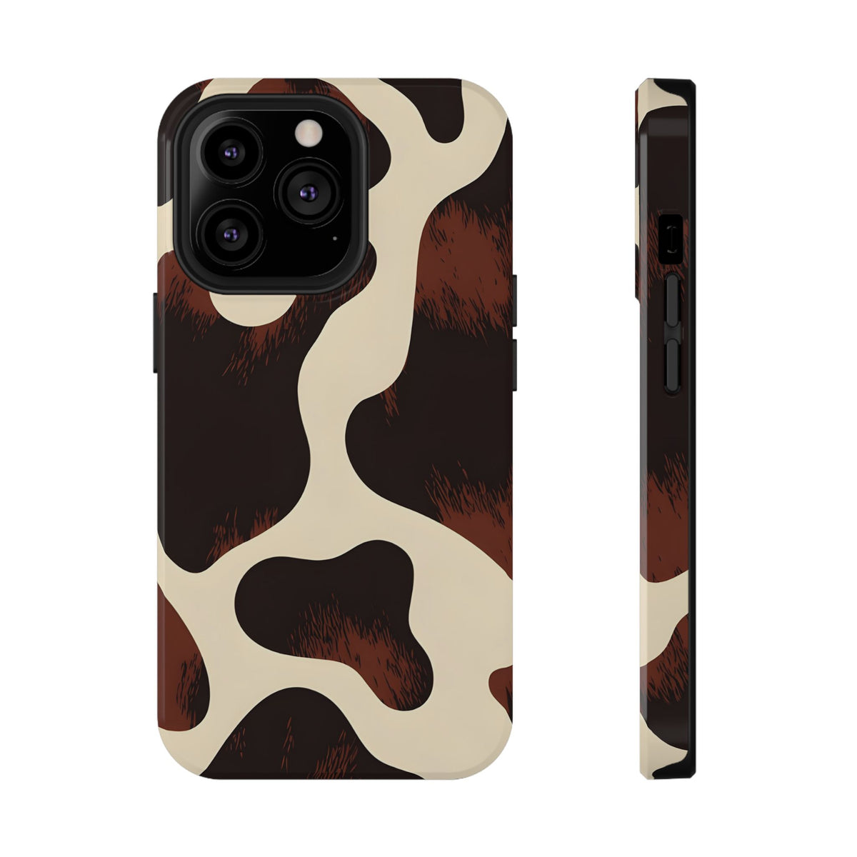 Chocolate Cow protective phone case for iPhone 13 Pro, glossy finish