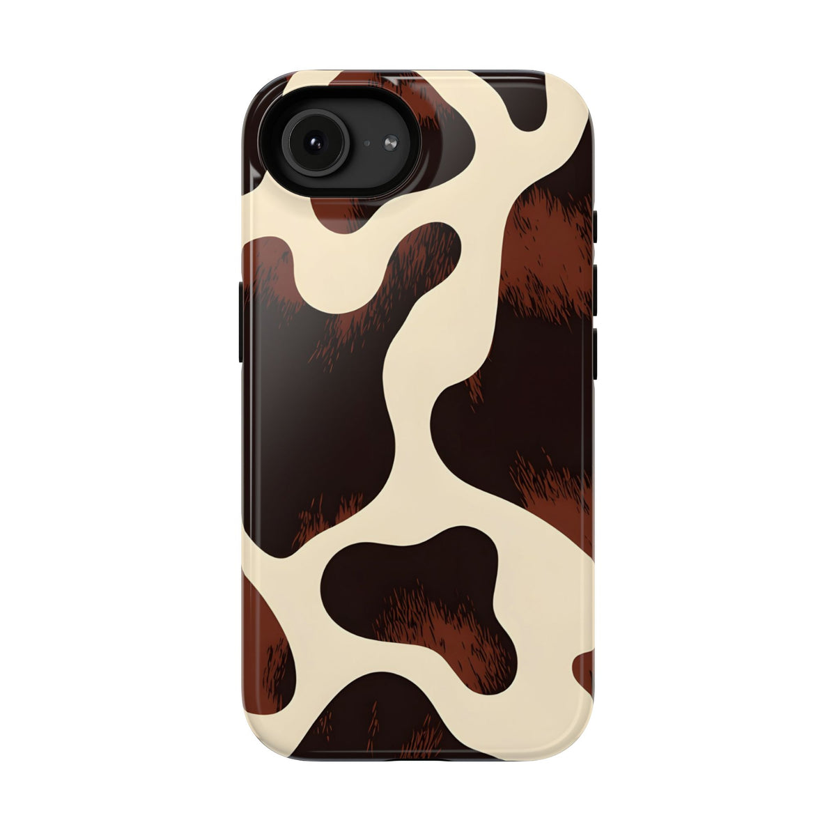 Chocolate Cow protective phone case for iPhone 16e, glossy finish