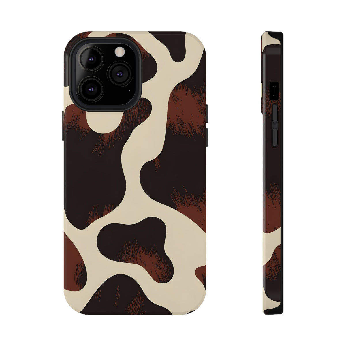 Chocolate Cow protective phone case for iPhone 13 Pro Max, glossy finish