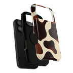 Chocolate Cow protective phone case, close-up of the dual-layer construction
