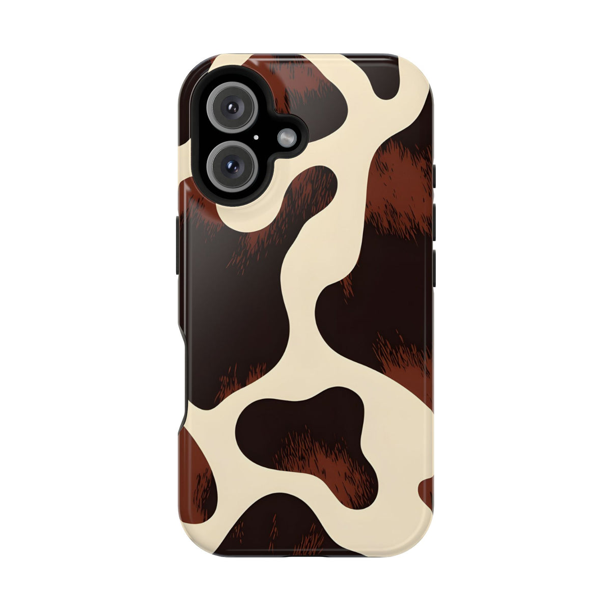 Chocolate Cow MagSafe case for iPhone 16, glossy finish