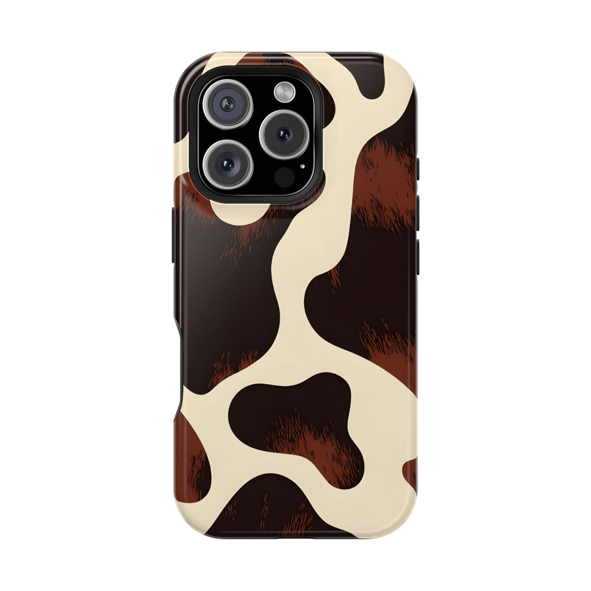 Chocolate Cow MagSafe case for iPhone 16 Pro, glossy finish