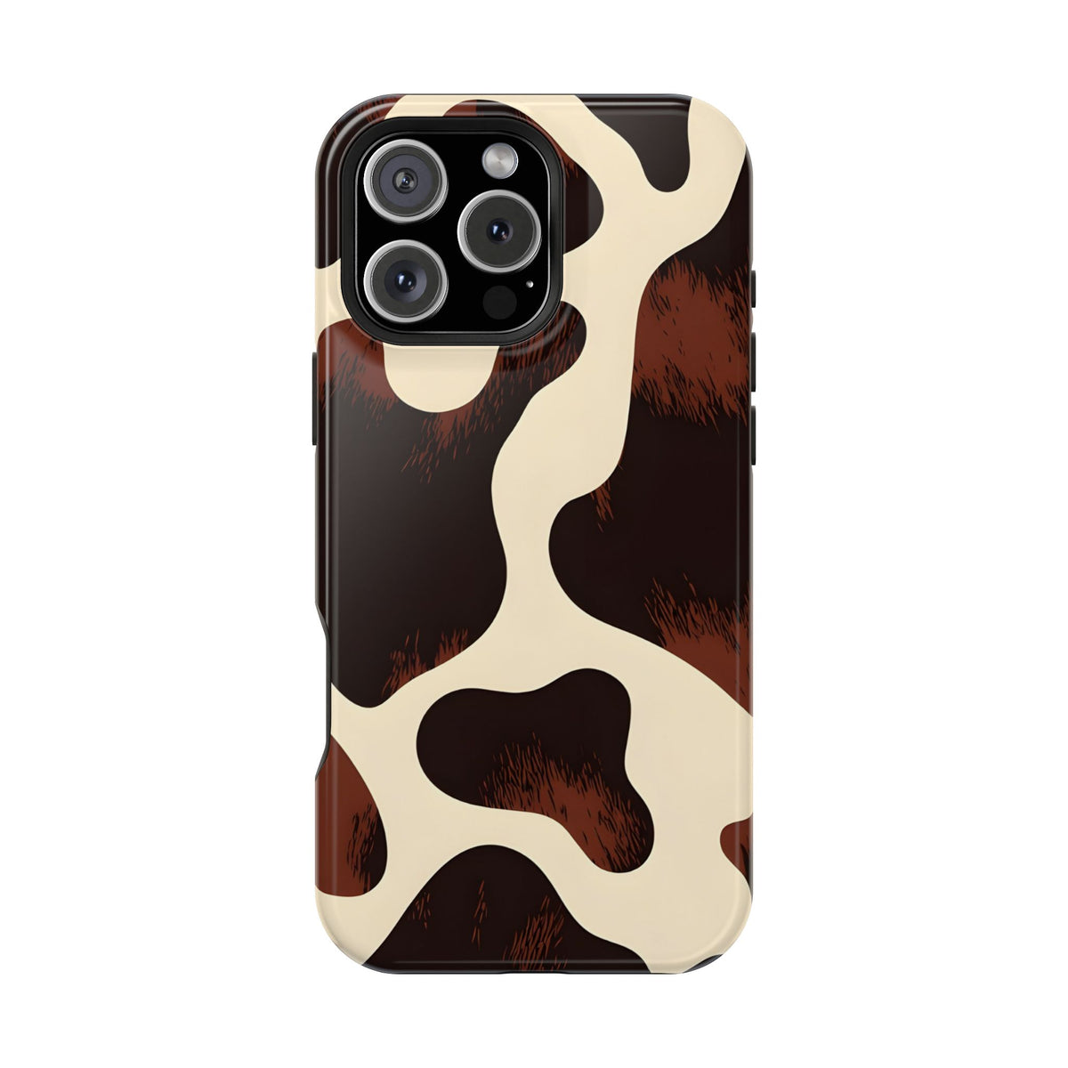 Chocolate Cow MagSafe case for iPhone 16 Pro Max, glossy finish