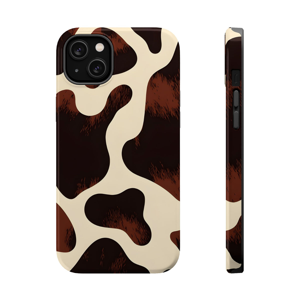 Chocolate Cow MagSafe case for iPhone 14 Plus, glossy finish