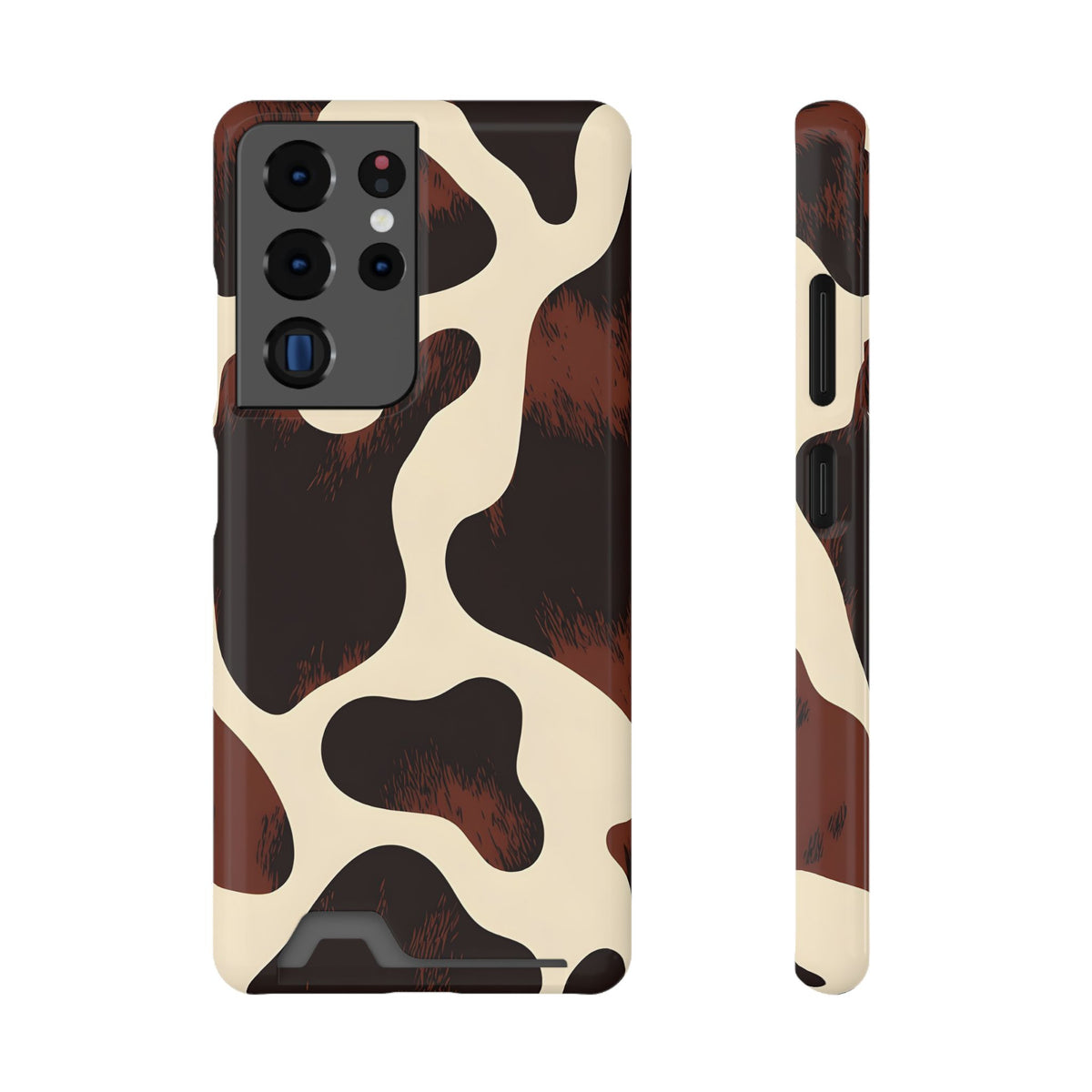 Chocolate Cow phone case with card holder for Samsung Galaxy S22 Plus, glossy finish
