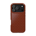 Chocolate Micro Dot MagSafe case for iPhone 18 Pro, glossy finish