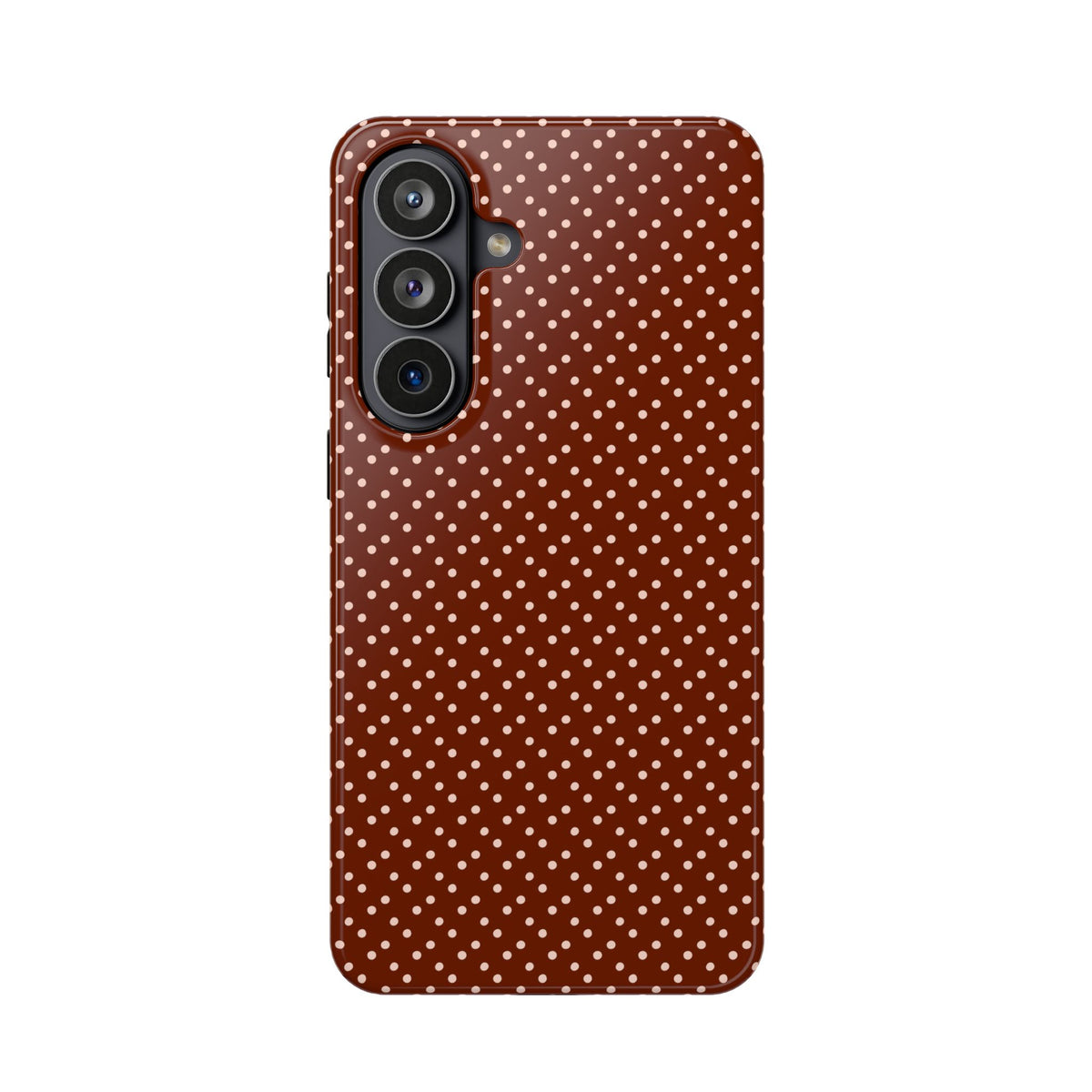 Chocolate Micro Dot MagSafe case for Samsung Galaxy S26 Plus, glossy finish