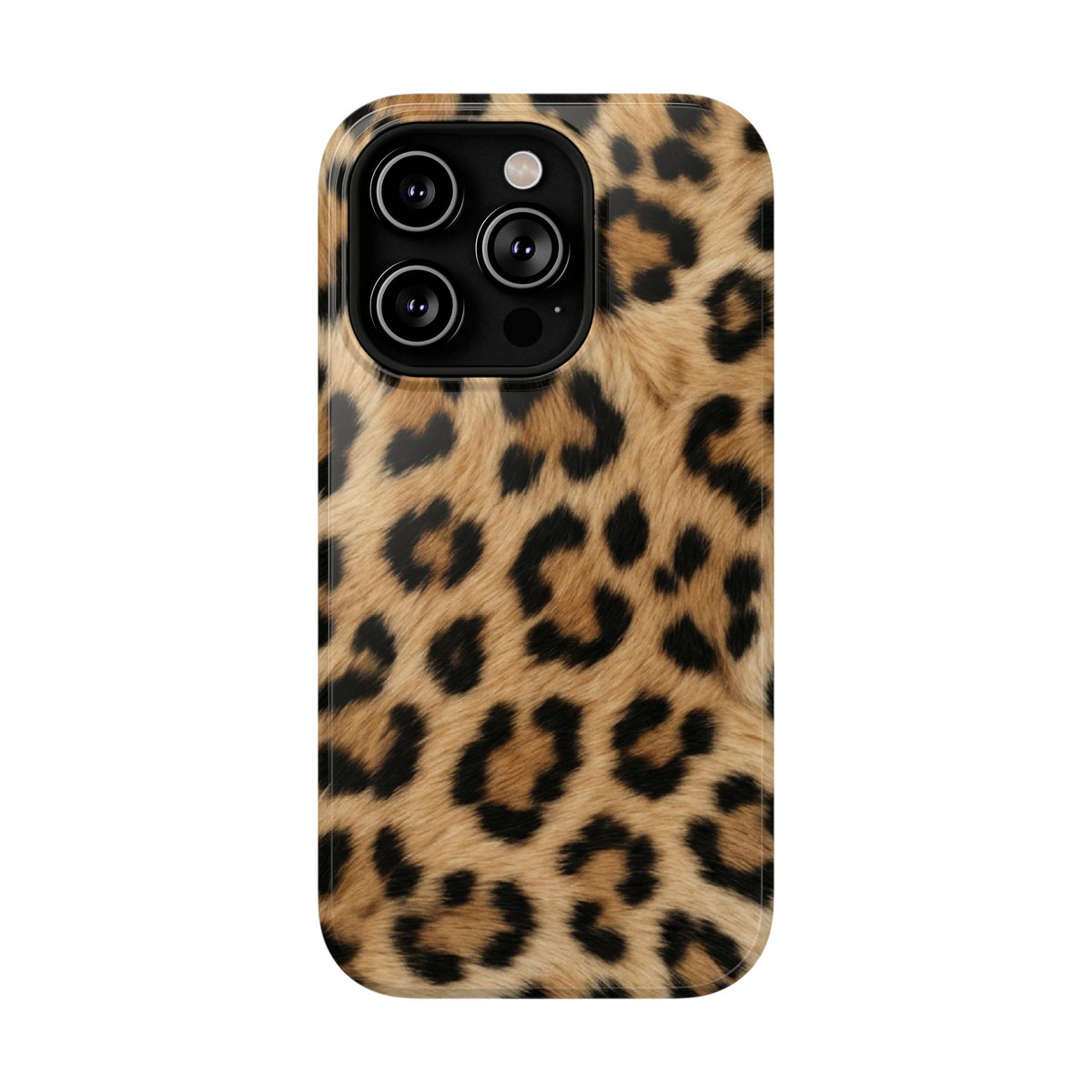 Classic Leopard protective phone case for iPhone 14 Pro, glossy finish