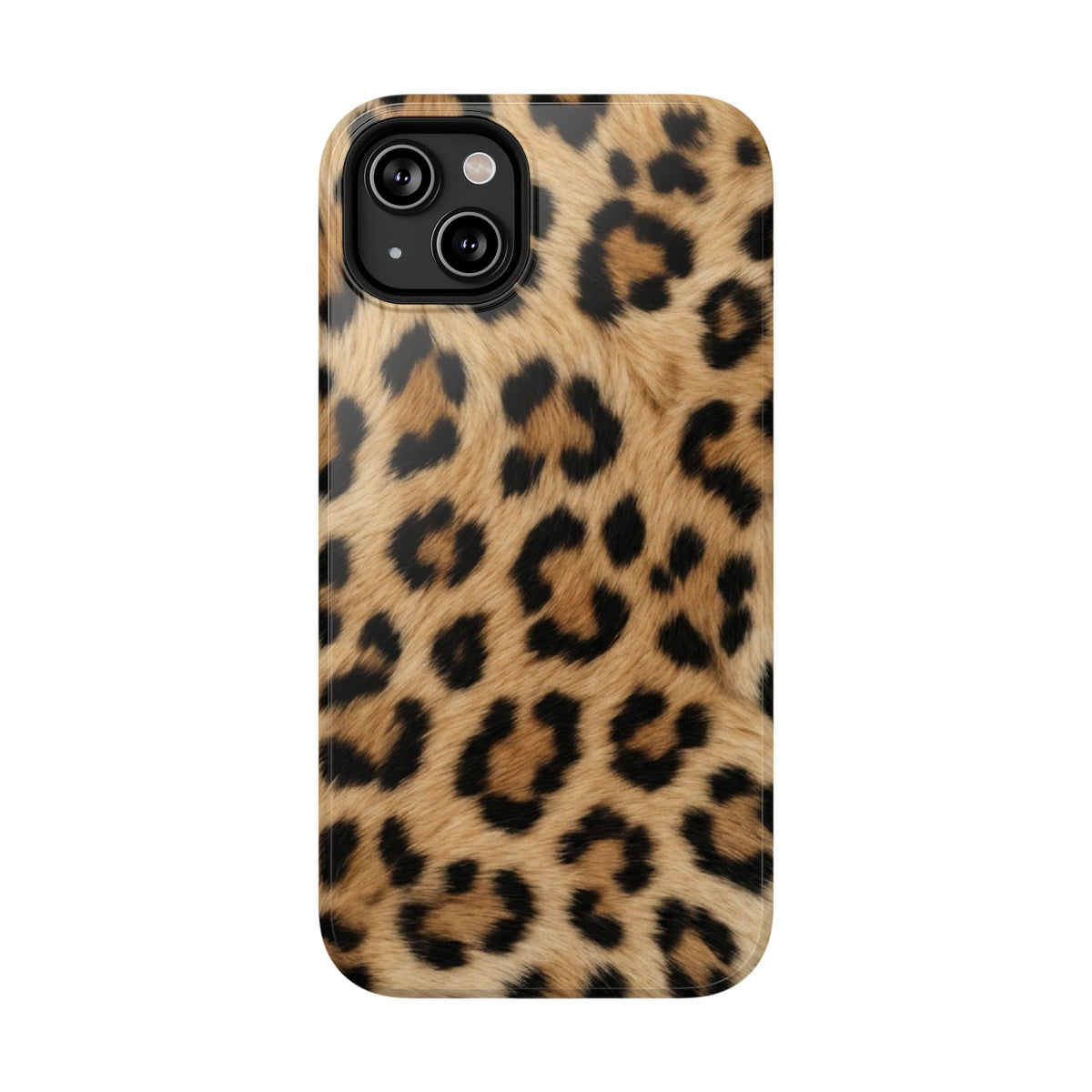 Classic Leopard protective phone case for iPhone 14 Plus, glossy finish