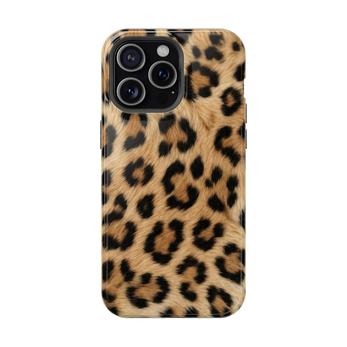 Classic Leopard MagSafe case for iPhone 15 Pro Max, glossy finish