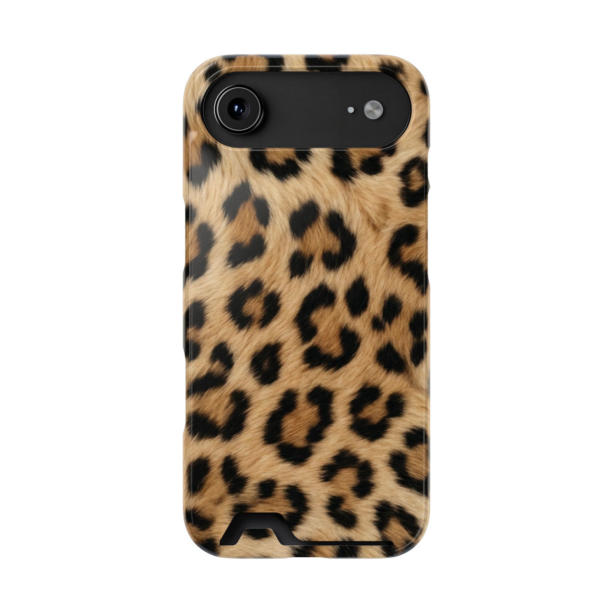 Classic Leopard phone case with card holder for iPhone 17 Air, glossy finish